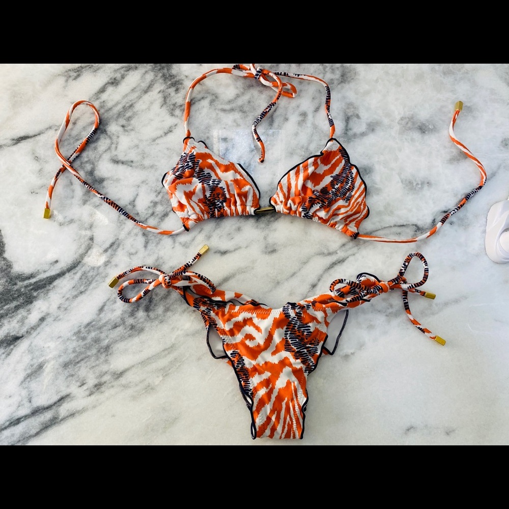 ViX Orange Ripple Cheeky Bikini